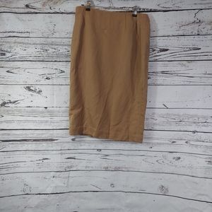 Doncaster knee length tan pencil skirt size 4